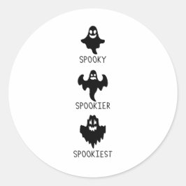 Spooky spookier spookiest ronde sticker