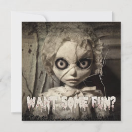 Spooky spookpop volwassen kaart
