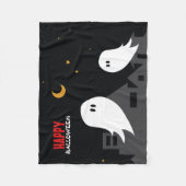 Spooky spookstad halloween cartoon fleece deken (Voorkant)
