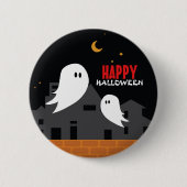Spooky spookstad halloween cartoon knop ronde button 5,7 cm (Voorkant)