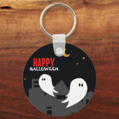 Spooky spookstad halloween cartoon sleutelhanger (Voorkant)