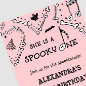 Spooky Spooktacular Skull Halloween 1e verjaardag Kaart