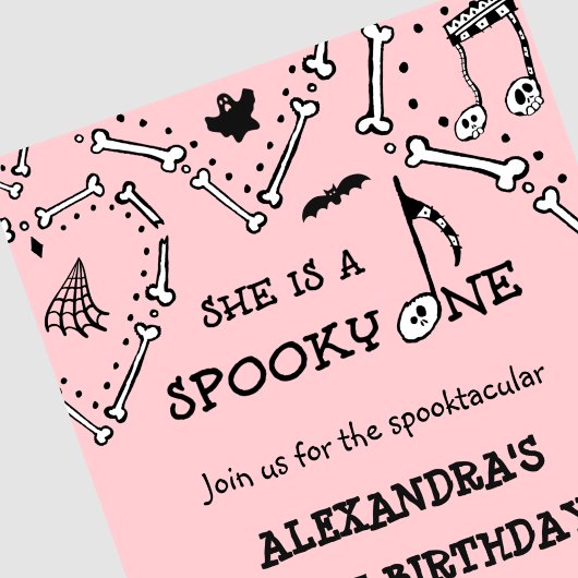 Spooky Spooktacular Skull Halloween 1e verjaardag Kaart