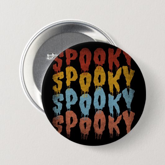 SPOOKY SPOOKY HALLOWEEN RONDE BUTTON 7,6 CM (Voorkant /achterkant)