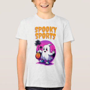 Spooky Sport Kinder Halloween T-Shirt – Funny Ghos