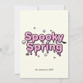 Spooky Spring Pastel Goth Easter Pink Dripping Feestdagenkaart (Voorkant)
