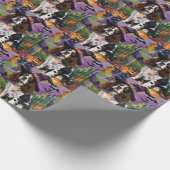 Spooky Springer Spaniel Halloween Witch Pumpkin Cadeaupapier (Hoek)