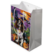 Spooky Springer Spaniel Halloween Witch Pumpkin Medium Cadeauzakje (Achterkant Gekanteld)