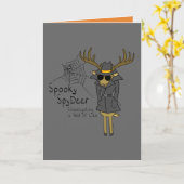 Spooky SpyDeer - Grappig Halloween Wenskaart Kaart (Gele Bloem)