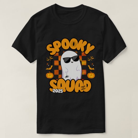 Spooky Squad 2025 - Cool Ghost Halloween Party T-shirt (Design voorkant)