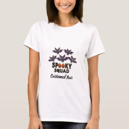 Spooky Squad 2025 Halloween gepersonaliseerd T-shirt