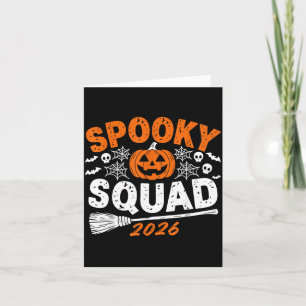 Spooky Squad 2026 Familie Halloween Matching Kaart