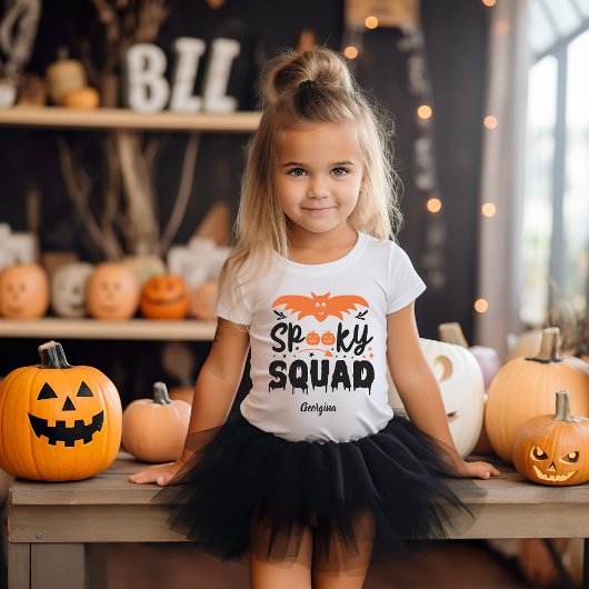 Spooky squad gepersonaliseerde Halloween seizoen k T-shirt