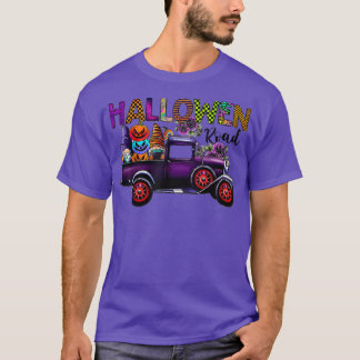 Spooky Squad Gnomes Witch Truck Boerderij Pumpkins T-shirt