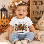 Spooky Squad Halloween Cats Illustration Romper