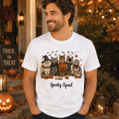 Spooky Squad Halloween Cats Illustration T-shirt