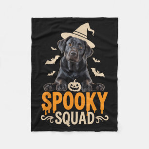 Spooky Squad Halloween Outfit Voor Zwarte Labrador Fleece Deken