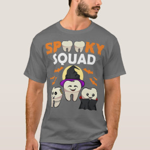 Spooky Squad Lazy Halloween Costume Dental Assista T-shirt