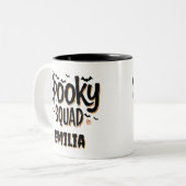 Spooky Squad Naam Halloween Mok voor Vrienden (Voorkant links)