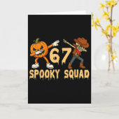 Spooky Squad Pompoen 67 Halloween Meme 6 7 Nummers Kaart (Gele Bloem)