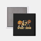 Spooky Squad Pompoen 67 Halloween Meme 6 7 Nummers Magneet (Voorkant / Achterkant)