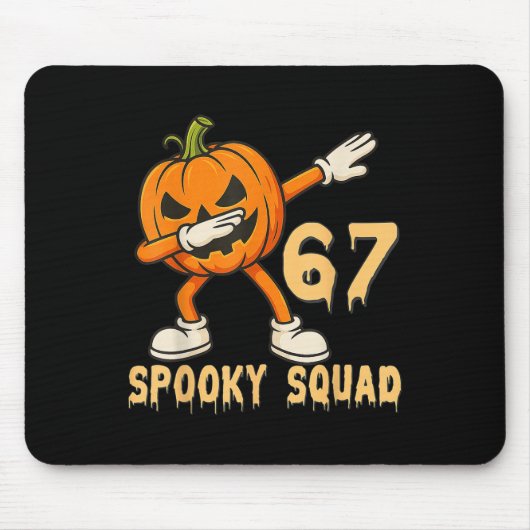 Spooky Squad Pompoen 67 Halloween Meme 6 7 Nummers Muismat (Voorkant)