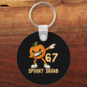 Spooky Squad Pompoen 67 Halloween Meme 6 7 Nummers Sleutelhanger (Voorkant)