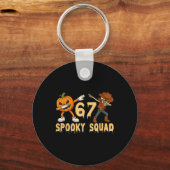 Spooky Squad Pompoen 67 Halloween Meme 6 7 Nummers Sleutelhanger (Voorkant)