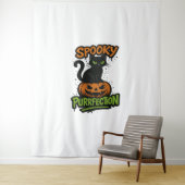 Spooky Squad Retro Halloween Design (Zwarte tekst) Wandkleed (In situ)
