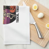 Spooky Squad Retro Halloween-ontwerp (zwarte tekst Theedoek (Quarter Fold)