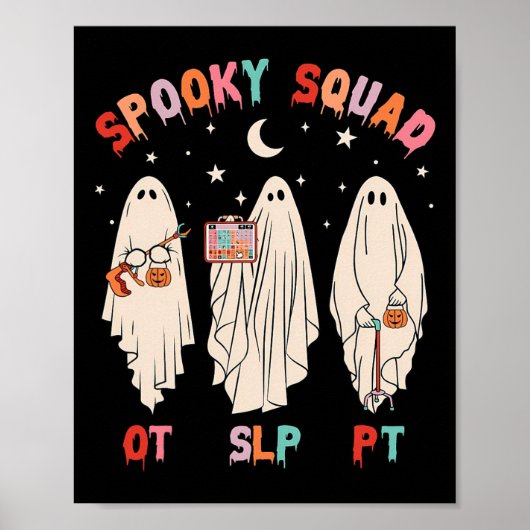 Spooky Squad Slp Out PT Ghost Ergotherapie Poster (Voorkant)