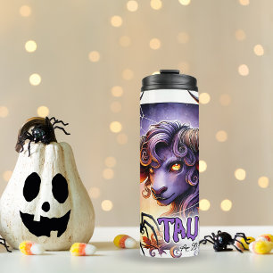 Spooky Stier Zodiac Halloween Verjaardagscadeau Thermosbeker