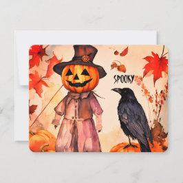 Spooky stijlvolle Flat Holiday Kaart