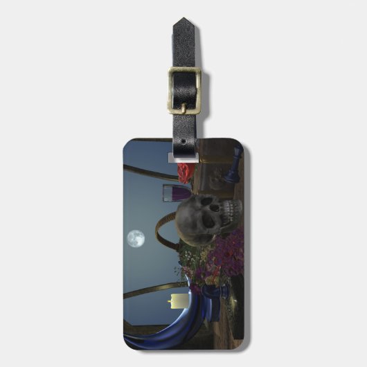 Spooky Stilleven in Moonlight Bagagelabel (Voorkant verticaal)