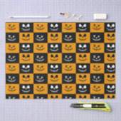 Spooky Stitch Face | Zwarte en Oranje Halloween Tissuepapier (Craft)
