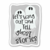 Spooky Stories Grappige Ghost Halloween Sticker (Voorkant)