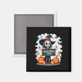 Spooky Studieteam - Schattigee Halloween Skeleton Magneet (Voorkant / Achterkant)