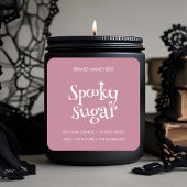 Spooky Sugar Candle Label | Custom Pink Halloween