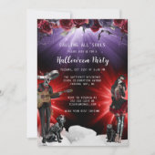 Spooky Sugar Skull Halloween Party Kaart (Voorkant)