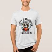 Spooky Sugar Skull Halloween T-shirt (Voorkant)