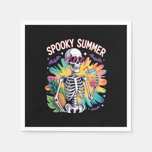 Spooky Summer Beach Vakantie Servet (Voorkant)
