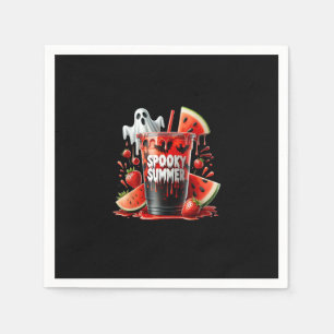 Spooky Summer Drinken Summerween Vibes Funny Summe Servet