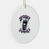 Spooky Summer Funny Meme Skeleton Koffie Funny Sum Keramisch Ornament (Rechts)