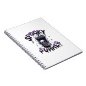 Spooky Summer Funny Meme Skeleton Koffie Funny Sum Notitieboek (Rechterzijde)