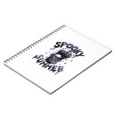 Spooky Summer Funny Meme Skeleton Koffie Funny Sum Notitieboek (Linkerzijde)