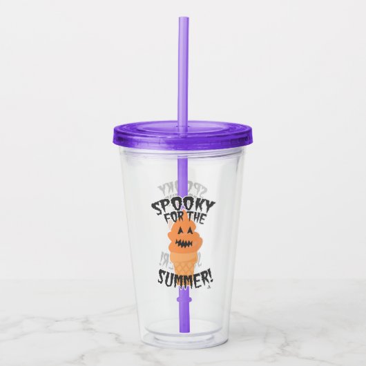 Spooky Summer Funny Summerween Cone Cartoon Acryl Drinkbeker (Voorkant)