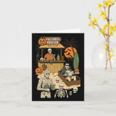 Spooky Summer Halloween Retro Summer Horror Charac Kaart (Gele Bloem)