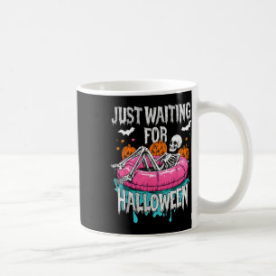 Spooky Summer Skeleton Wachten Op Halloween Koffiemok
