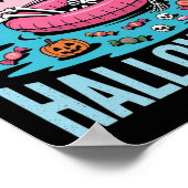 Spooky Summer Skeleton Wachten op Kinder 1 Poster (Hoek)