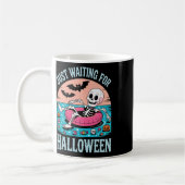 Spooky Summer Skeleton Wachten op Kinderen Koffiemok (Links)